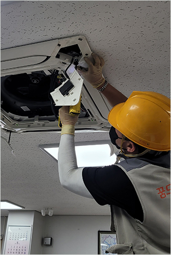 시스템 에어컨 청소 사진