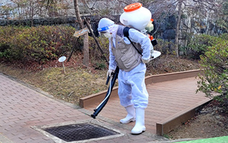 실외 바닥 방역 사진