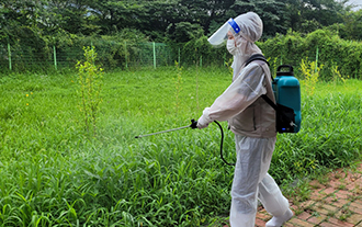 실외 풀숲 방역 사진